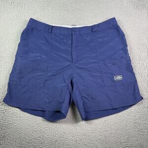 Aftco Bluewater Shorts Mens 42 Blue Cargo Pockets 7" Fishing Hybrid Nylon M01